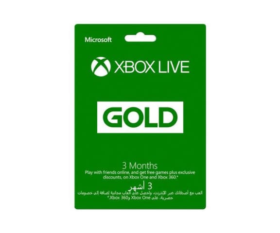 3 Month Xbox Live Gold Membership Card