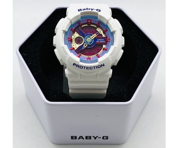 BABY-G BA-112-7ADR Analog-Digital White Resin Women’s Watch