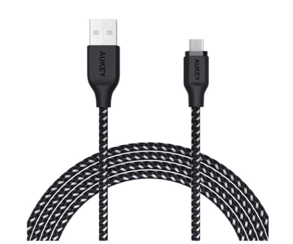 AUKEY CB-AM2 Braided Nylon USB 2.0 to Micro m Black Cable
