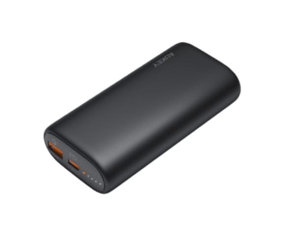 AUKEY PB-Y23 18W Power Delivery USB C 20000mAh Bank With Quick Black Charge 3.0