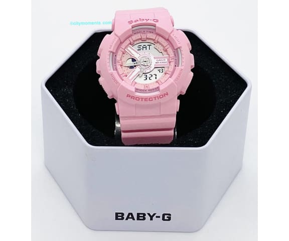 BABY-G BA-110-4A1DR Analog-Digital Pink Resin Women’s Watch