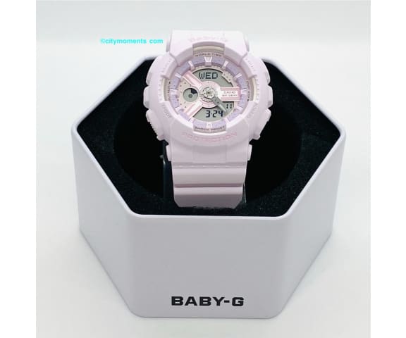 BABY-G BA-110-4A2DR Analog-Digital Pink Resin Women’s Watch