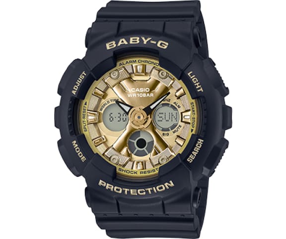 BABY-G BA-130-1A3DR Analog-Digital Black & Gold Dial Women’s Watch