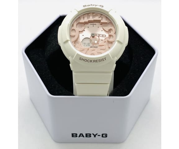 BABY-G BGA-131-7B2DR Analog-Digital Rose Gold Dial White Resin Women’s Watch