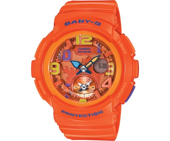 BABY-G BGA-190-4BDR Analog-Digital Orange Women’s Watch