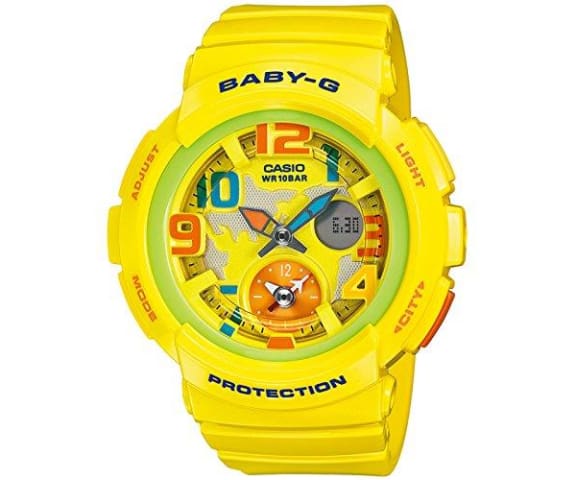 BABY-G BGA-190-9B Analog-Digital Yellow Womens Watch