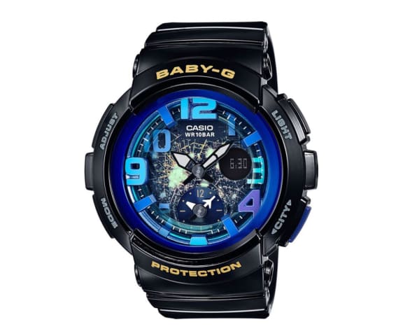 BABY-G BGA-190GL-1BDR Analog-Digital Black & Blue Dial Women’s Watch