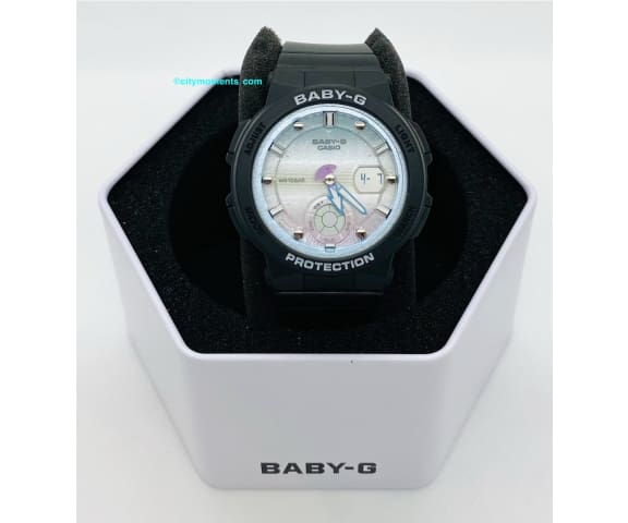 BABY-G BGA-250-1A2DR Analog-Digital Blue Dial & Black Resin Women’s Watch