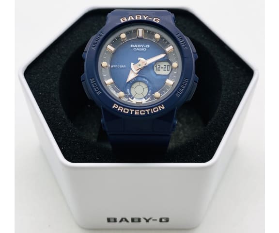 BABY-G BGA-250-2A2DR Analog-Digital Blue Resin Women’s Watch