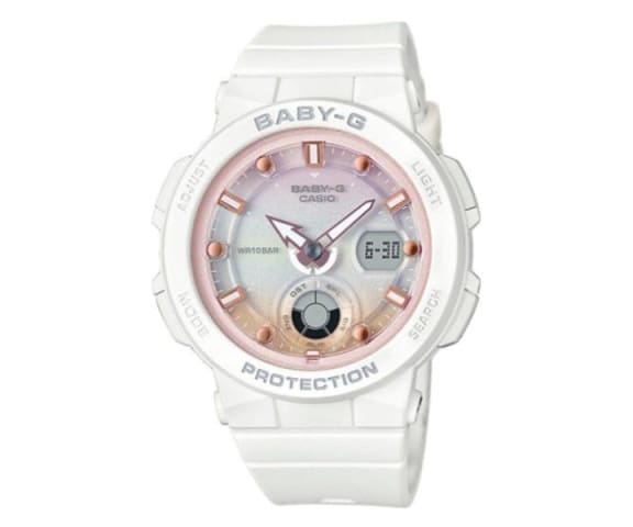 BABY-G BGA-250-7A2DR Analog-Digital White Resin Women’s Watch