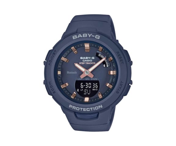 BABY-G BSA-B100-2ADR G-Squad Bluetooth Step-Tracker Blue Women’s Watch