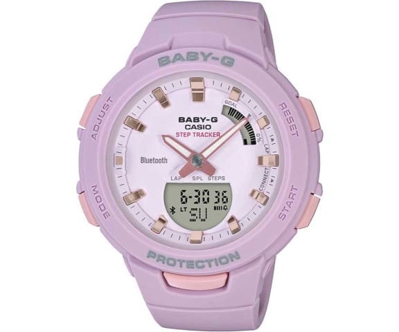 BABY-G BSA-B100-4A2DR G-Squad Analog-Digital Purple Resin Women’s Watch