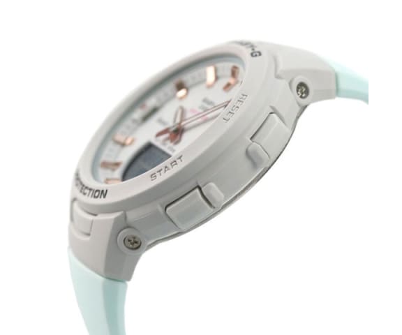 BABY-G BSA-B100MC-8ADR Sporty Bluetooth Analog-Digital Blue Resin Women’s Watch