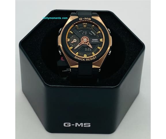 BABY-G MSG-400G-1A1DR G-MS Analog-Digital Black Resin Women’s Watch