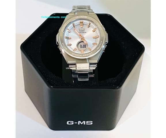 BABY-G MSG-S200D-7ADR G-MS Solar Analog-Digital Stainless Steel Women’s Watch