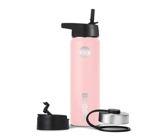 BJORN Baby Pink Vacuum Insulated Stainless Steel Double Walled Leak Proof Thermo Mug Water Bottle