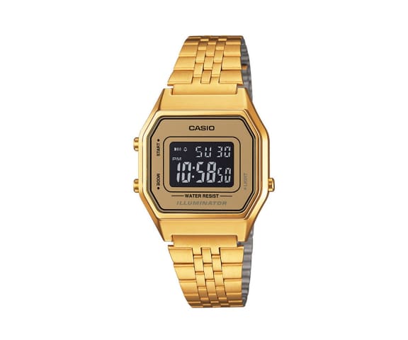 CASIO LA680WGA-9BDF Digital Gold Dial Stainless Steel Women’s Watch