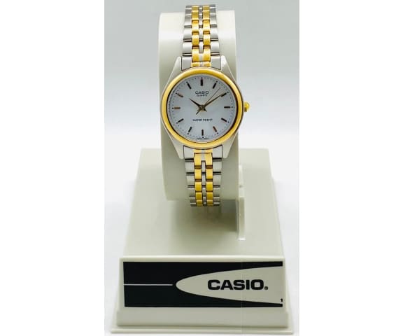 CASIO LTP-1129G-7ARDF Analog White Dial Stainless Steel Women’s Watch