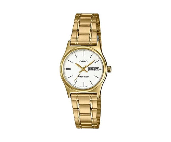 CASIO LTP-V006G-7BUDF Analog White Dial Stainless Steel Women’s Watch