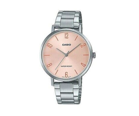 CASIO LTP-VT01D-4B2UDF Analog Pink Dial Stainless Steel Women’s Watch