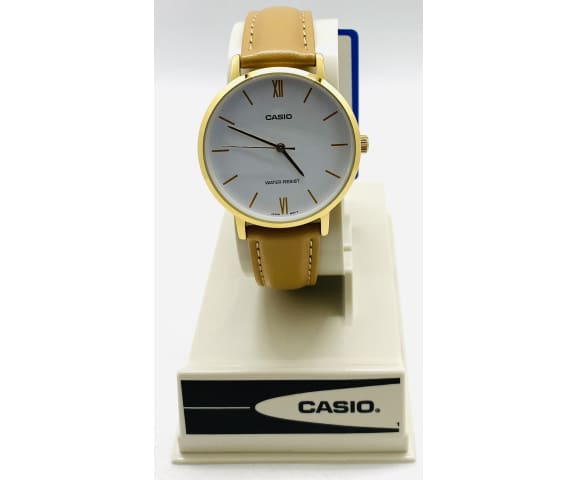CASIO LTP-VT01GL-7BUDF Analog White Dial Leather Women’s Watch