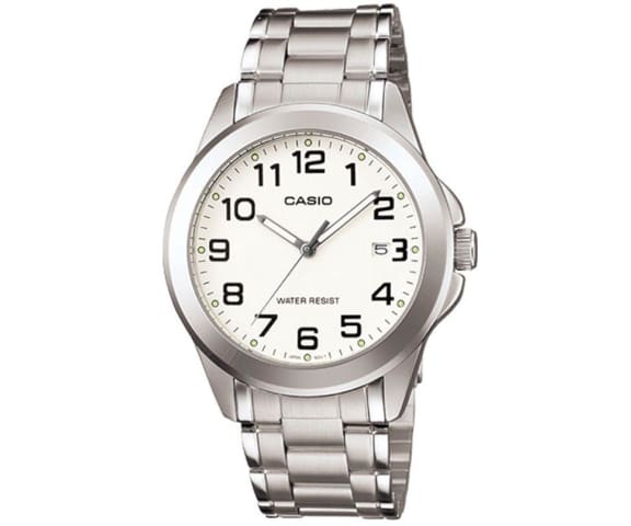 CASIO MTP-1215A-7B2DF Enticer Analog White Dial Stainless Steel Men’s Watch