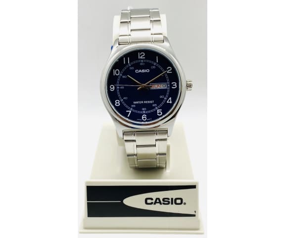 CASIO MTP-V006D-2BUDF Analog Blue Dial Stainless Steel Men’s Watch