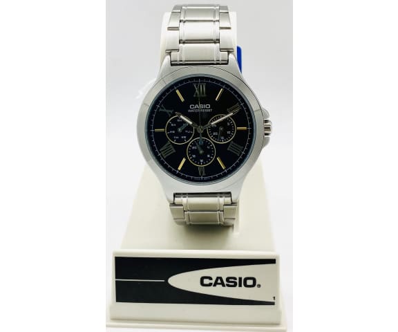 CASIO MTP-V300D-1A2UDF Enticer Analog Quartz Stainless Steel Black Dial Men’s Watch