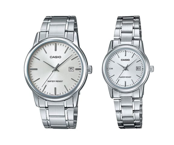 Casio MTP/LTP-V002D-7AUDF His & Her Quarts Stainless Steel Couple Watch