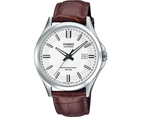 CASIO MTS-100L-7AVDF Analog Sapphire Brown Leather Men’s Watch