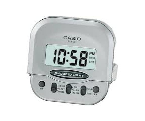 CASIO PQ-30-8DF Digital Beep Silver Table Clock