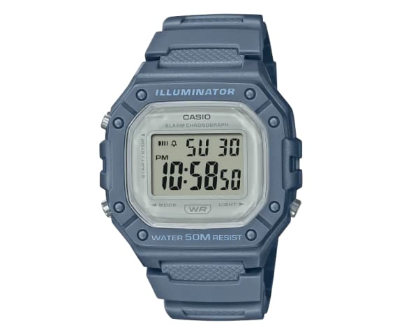 CASIO W-218HC-2AVDF Digital Blue Resin Unisex Watch