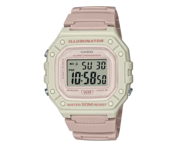 CASIO W-218HC-4A2VDF Digital Pink Resin Unisex Watch