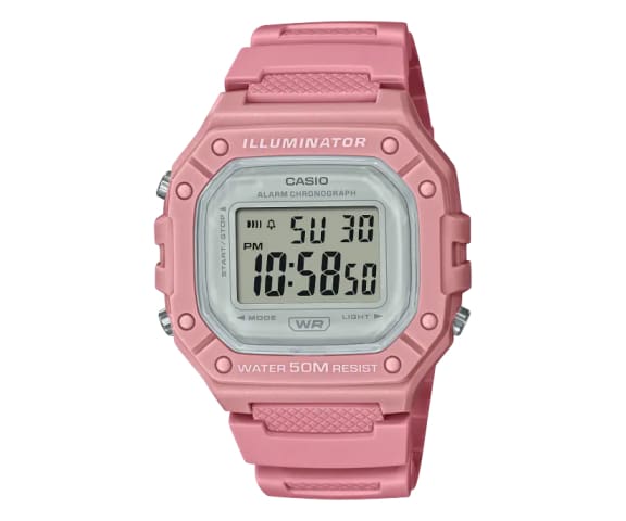 CASIO W-218HC-4AVDF Digital Pink Resin Women’s Watch