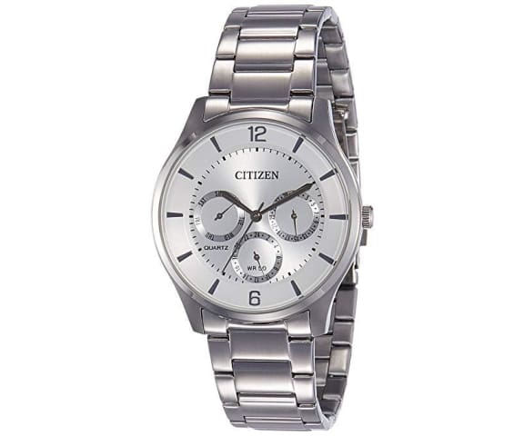 CITIZEN AG8351-86A Quartz Chronograph Analog Stainless Steel Silver Dial Mens Watch