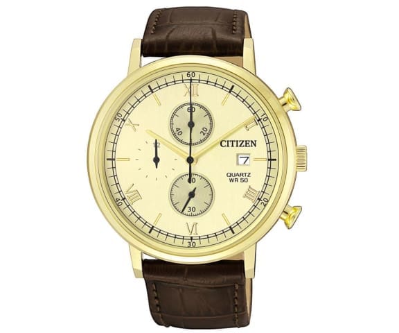 CITIZEN AN3612-09P Chronograph Quartz Analog Brown Men’s Leather Watch