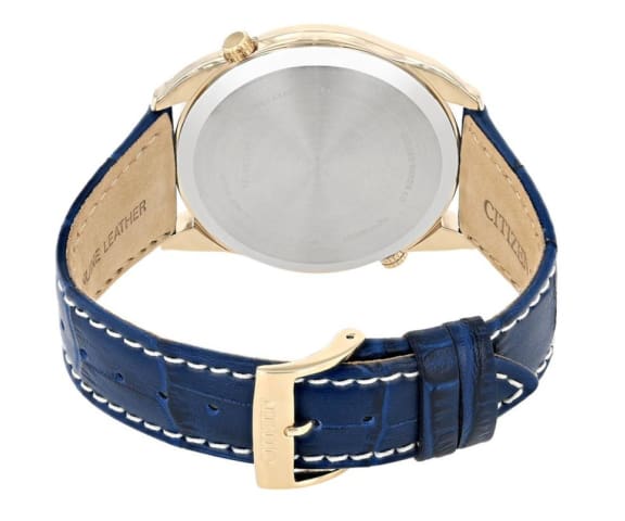 CITIZEN AO3033-00L Dual Time Analog Quartz Blue Men’s Leather Watch