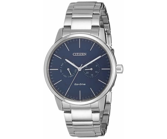 CITIZEN AO9040-52L Eco-Drive Analog Stainless Steel Blue Dial Mens Watch