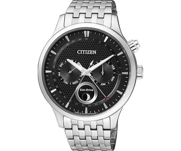 CITIZEN AP1050-56E Chronograph Eco-Drive Analog Stainless Steel Black Dial Mens Watch