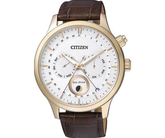CITIZEN AP1052-00A Eco-Drive Analog Leather White & Brown Dial Mens Watch
