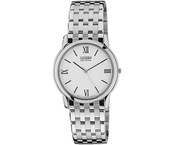 CITIZEN AR0015-68A Eco-Drive Analog White Dial Men’s Steel Watch