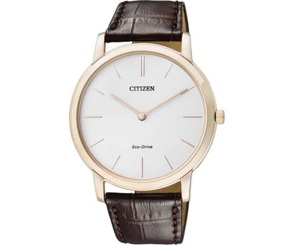 CITIZEN AR1113-12A Analog Eco-Drive Stiletto Ultra Thin Men’s Leather Watch