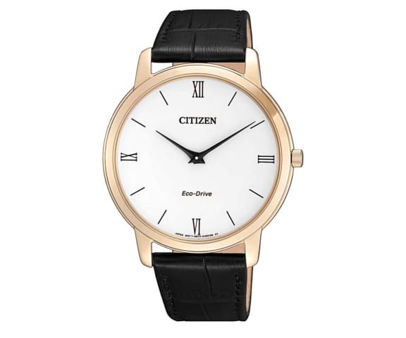 CITIZEN AR1133-23A Eco-Drive Analog White Dial Men’s Leather Watch