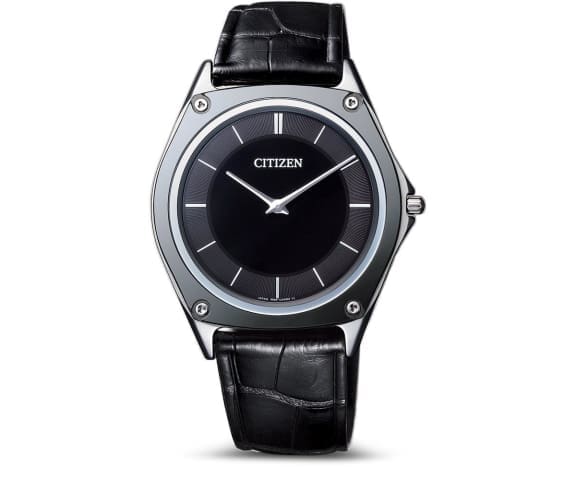 CITIZEN AR5044-03E Analog Eco-Drive One Black Dial Leather Men’s Watch