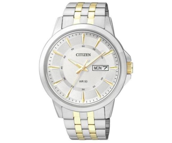 CITIZEN BF2018-52A Quartz Mix-Tone & White Dial Men’s Steel Watch