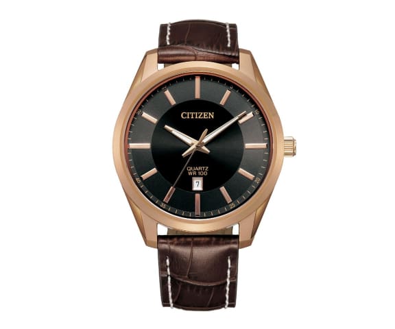 CITIZEN BI1033-04E Quartz Standard Analog Black Men’s Leather Watch