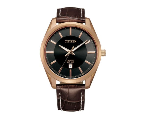 CITIZEN BI1033-04E Analog Quartz Standard Black Men’s Leather Watch