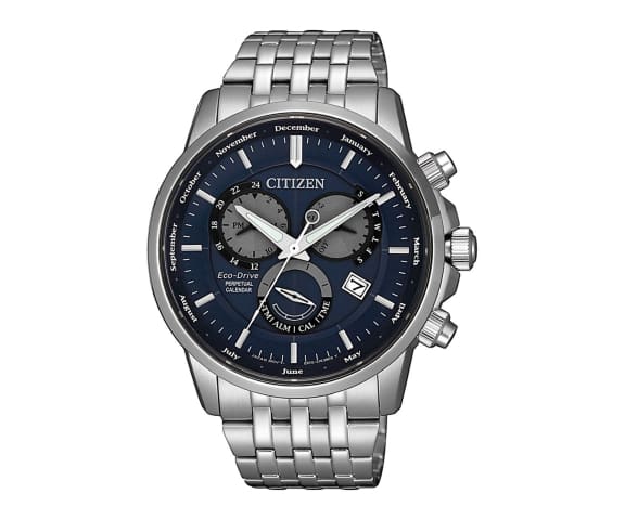 CITIZEN BL8150-86L Chronograph Eco-Drive Analog Stainless Steel Blue Dial Mens Watch