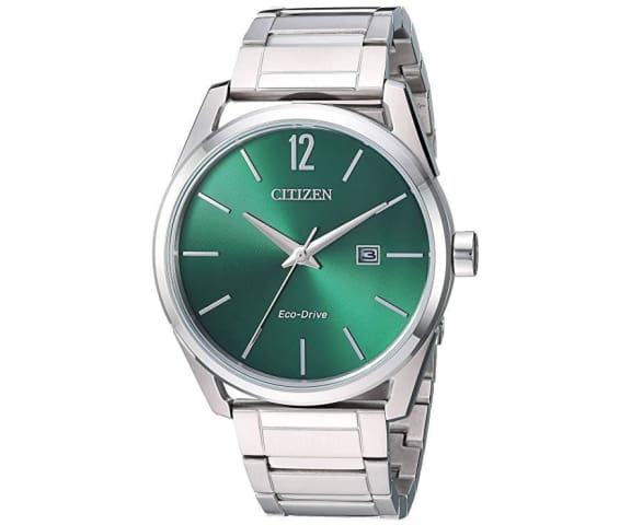 CITIZEN BM7410-51X Eco-Drive Analog Stainless Steel Green Dial Mens Watch