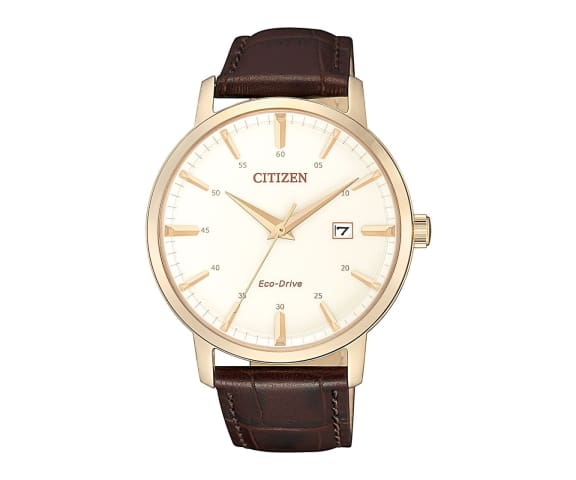 CITIZEN BM7463-12A Eco-Drive Analog Off White Dial Men’s Leather Watch